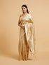 Mohey Cream Beige Floral Patterned Saree