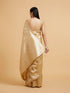 Mohey Cream Beige Floral Patterned Saree