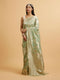 Mohey Sea Green Floral Patterned Saree