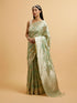 Mohey Sea Green Floral Patterned Saree