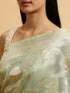 Mohey Sea Green Floral Patterned Saree