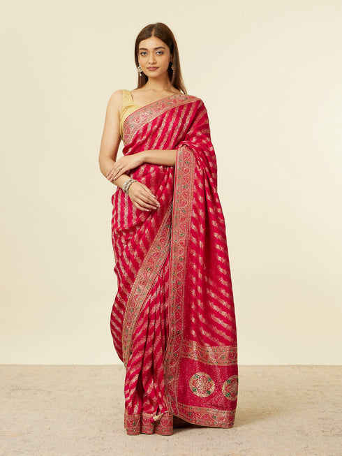 Mohey Rani Floral and Bel Buti Patterned Bridal Saree