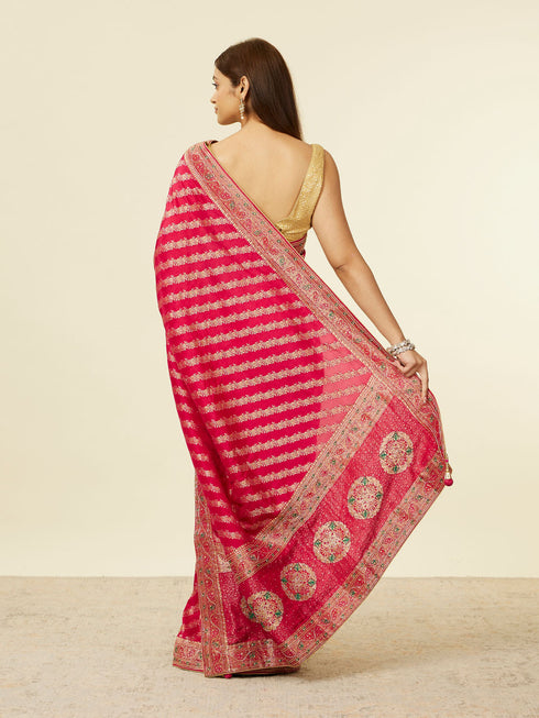 Mohey Rani Floral and Bel Buti Patterned Bridal Saree