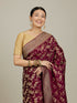 Mohey Classic Wine Bel Buti Patterned Bridal Saree
