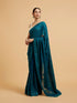 Mohey Rama Green Bel Buti Embroidered Saree with Rhinestones