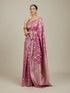 Mohey Purple Ikat Diamond Patterned Saree