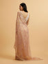 Mohey Light Pink Floral Print Saree with Rhinestone Work