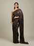 Mohey Kohl Black Jaal Patterned Stone Embellished Saree