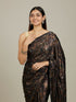 Mohey Kohl Black Jaal Patterned Stone Embellished Saree