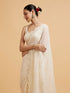 Mohey Enchanting Dark Cream Organza Saree
