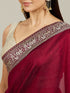Mohey Royal Wine Doli Baraat Patterned Saree
