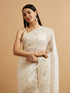 Mohey Dark Cream Bel Buti Patterned Stone Embellished Saree