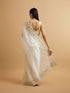 Mohey Dark Cream Bel Buti Patterned Stone Embellished Saree