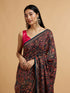 Mohey Teal Blue Paisley Embroidered Saree