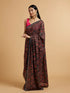 Mohey Teal Blue Paisley Embroidered Saree