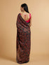 Mohey Teal Blue Paisley Embroidered Saree
