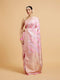 Mohey Carnation Pink Bel Patterned Saree with Floral Borders