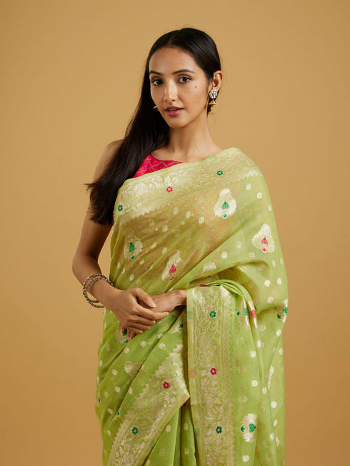 Mohey Emerald Elegance Saree