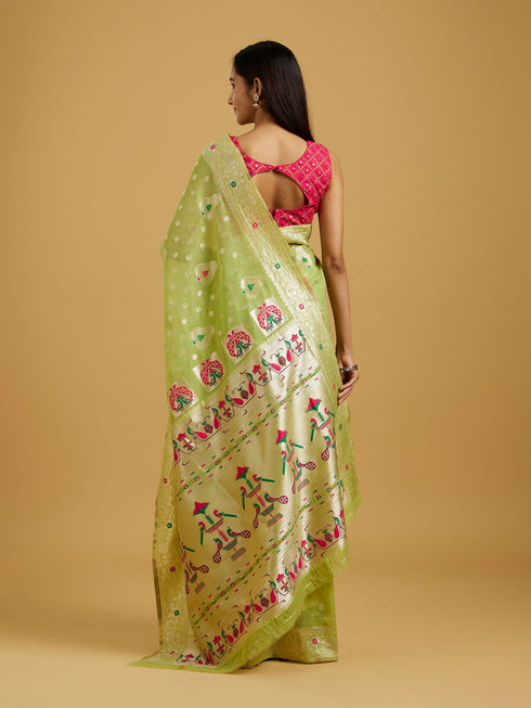 Mohey Emerald Elegance Saree