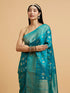 Mohey Rama Green Saree with Paisley and Buta Motifs