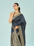 Mohey Enchanting Indigo Blue Saree