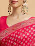 Mohey Rani Pink Buta Jaal Patterned Saree with Cutdana & Rhinestone Work