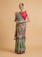Mohey Sea Green Floral Embroidered Saree with Sequin Work