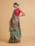 Mohey Sea Green Floral Embroidered Saree with Sequin Work