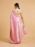 Mohey Barbie Pink Ogee Patterned Saree with Bel Patterned Borders
