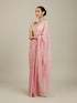 Mohey Candy Floss Pink Bel Butii Patterned Saree with Floral Pearl Butas