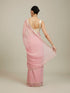 Mohey Candy Floss Pink Bel Butii Patterned Saree with Floral Pearl Butas