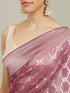 Mohey Damson Purple Jaal Patterned Saree with Intricate Borders