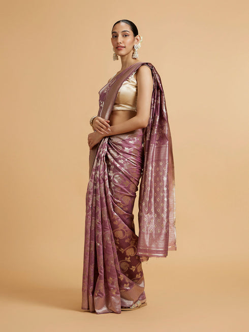 Mohey Purple Elegance Saree