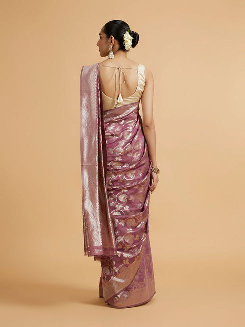 Mohey Purple Elegance Saree