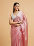 Mohey Rose Pink Sequin Embellished Saree with Rhinestone Border