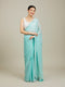 Mohey Ethereal Light Blue Chinon Saree