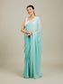Mohey Ethereal Light Blue Chinon Saree