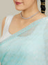 Mohey Ethereal Light Blue Chinon Saree
