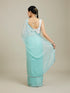 Mohey Ethereal Light Blue Chinon Saree
