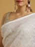 Mohey Ethereal Cream Organza Saree