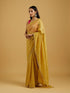 Mohey Glowing Sunshine Yellow Organza Saree