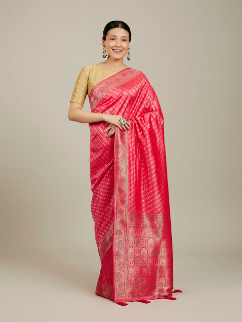 Mohey Pink Festive Charm Saree