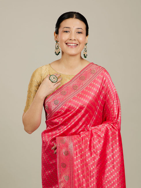 Mohey Pink Festive Charm Saree