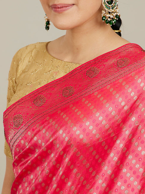 Mohey Pink Festive Charm Saree