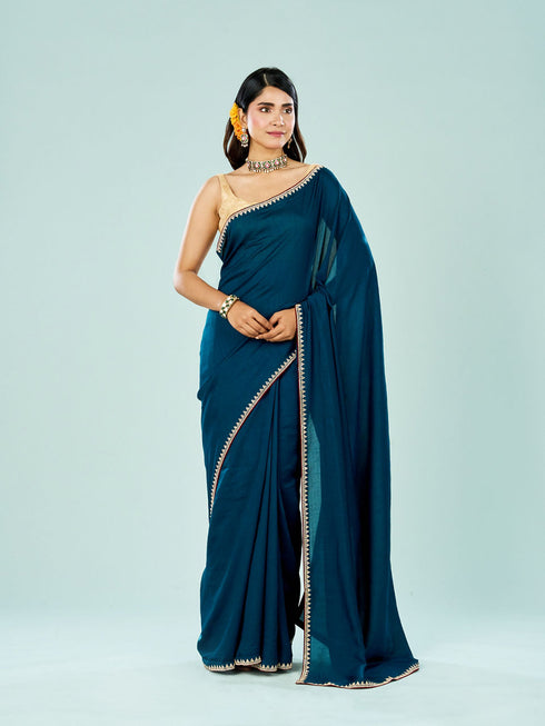 Mohey Elegant Blue Saree