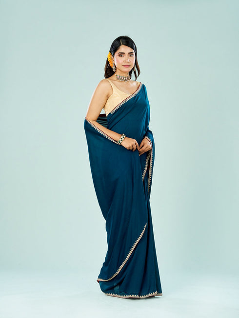 Mohey Elegant Blue Saree