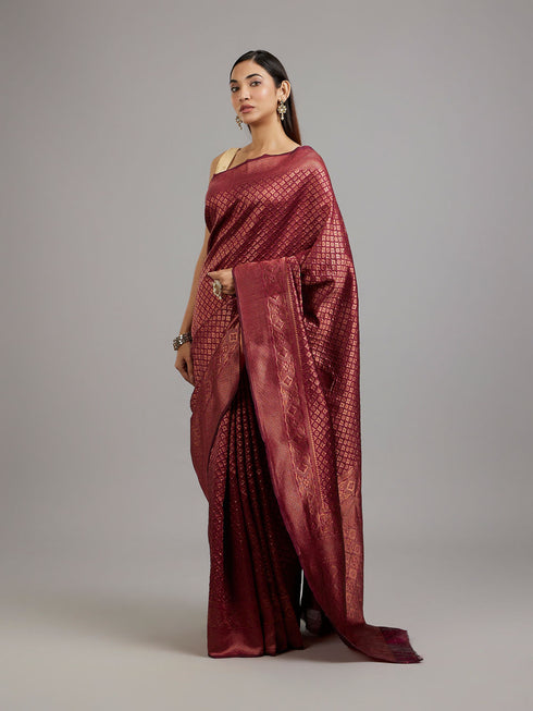 Mohey Wine Delight Classy Saree