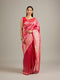 Mohey Rani Pink Floral Buta Patterned Saree with Intricate Borders