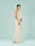 Mohey Elegant Cream Organza Saree