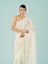 Mohey Elegant Cream Organza Saree
